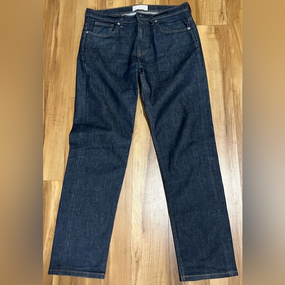 Everlane Dark Wash Straight Leg Jeans Size 32x30 Cotton Stretch